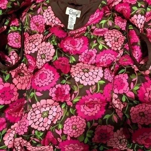 184. Lilly Pulitzer down filled puffer coat jacket brown size medium - Picture 5 of 7